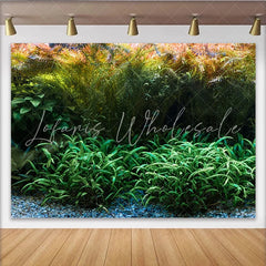 Lofaris Lush Green Aquatic Plant Photography Backdrop Natural Underwater Studio Background for Professional Photoshoot