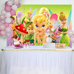 Lofaris Magic Fairy Happy Birthday Backdrop Colorful Pixie Woods Girls Princess Party Photography Background