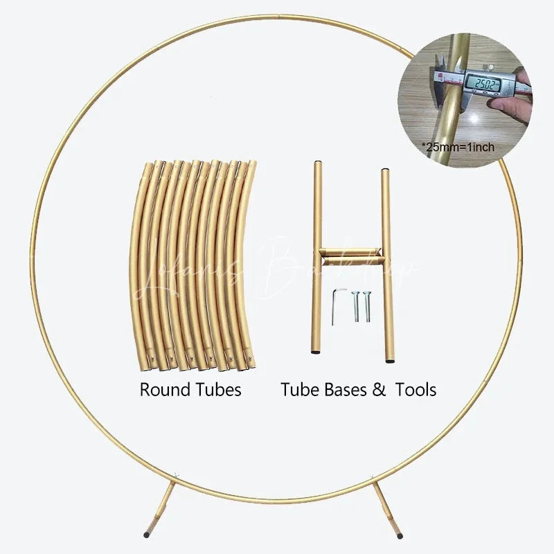 Lofaris Merry Christmas Round Backdrop Blue Snowflake Gift Box Silver Ribbon Jingle Bells Holiday Party Decor