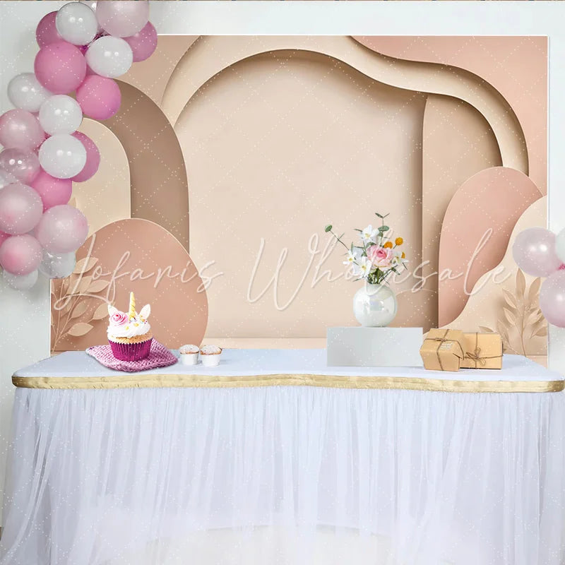 Lofaris Muted Earth Tone Abstract Layered Photography Backdrop Elegant Studio Background for Professional Portrait and Event Decor
