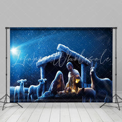 Lofaris Nativity Starry Night Jesus Christmas Backdrop