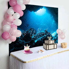 Lofaris Ocean Underwater Cave Landscape Backdrop Deep Sea Fish Marine Party Decorations Photography Background