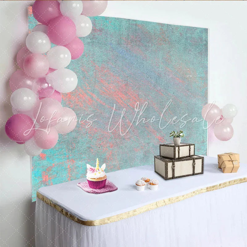 Lofaris Painted Blue and Pink Texture Backdrop Abstract Canvas Photography Background Creative Portrait Studio Prop