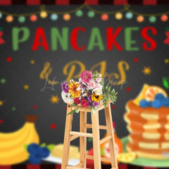 Lofaris Pancakes Pjs Black Festive Christmas Vibe Backdrop