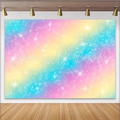 Lofaris Pastel Rainbow Star Backdrop Magic Galaxy Birthday Cake Smash Background