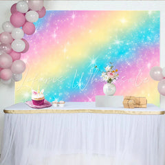 Lofaris Pastel Rainbow Star Backdrop Magic Galaxy Birthday Cake Smash Background