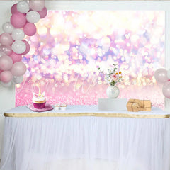 Lofaris Pink Bokeh Sparkle Backdrop Lavender Glitter Light Circles Photography Background