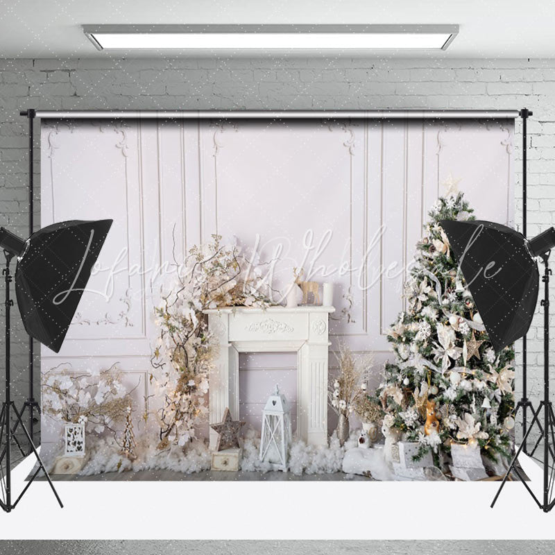 Lofaris Pure Wall Floral Decor Christmas Photo Backdrop