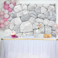 Lofaris Realistic Grey and White Stone Photography Backdrop with Natural Texture Versatile Studio Background for Professional Portrait