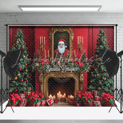 Lofaris Red Luxury Photo Frame Festive Christmas Backdrop