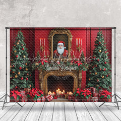 Lofaris Red Luxury Photo Frame Festive Christmas Backdrop