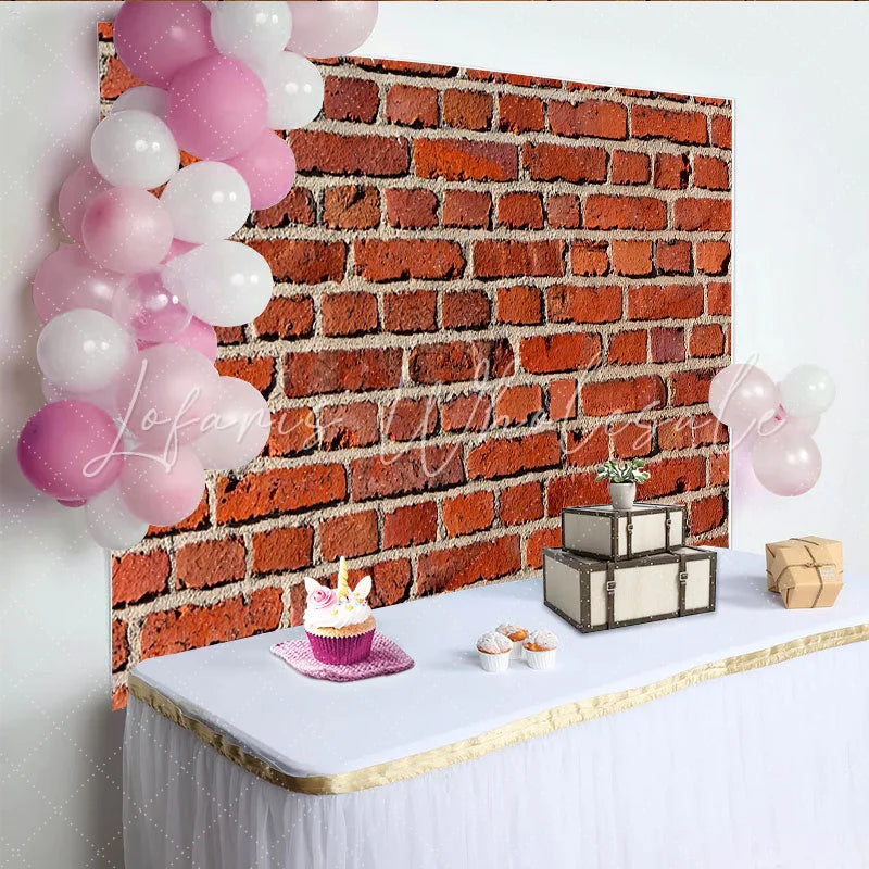 Lofaris Rote Ziegelwand Mauer Textur Rustikaler Hintergrund für Fotostudio und Partys professionelle Fotografie