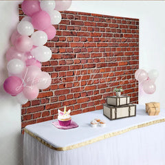 Lofaris Roter Ziegelwand-Hintergrund im rustikalen Stil vielseitige Fotokulisse für Partys Events und professionelle Porträts
