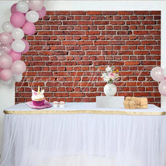 Lofaris Roter Ziegelwand-Hintergrund im rustikalen Stil vielseitige Fotokulisse für Partys Events und professionelle Porträts