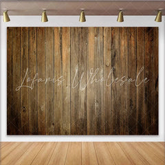 Lofaris Rustic Brown Wood Plank Party Backdrop Vintage Weathered Wooden Texture for Events