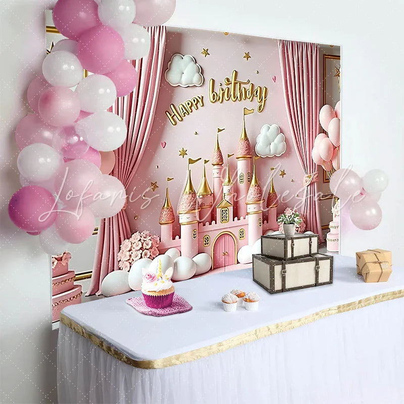 Lofaris Rustic Navy and Brown Balloon Arch Birthday Backdrop Tan and White Photography Background Boy Party Decor