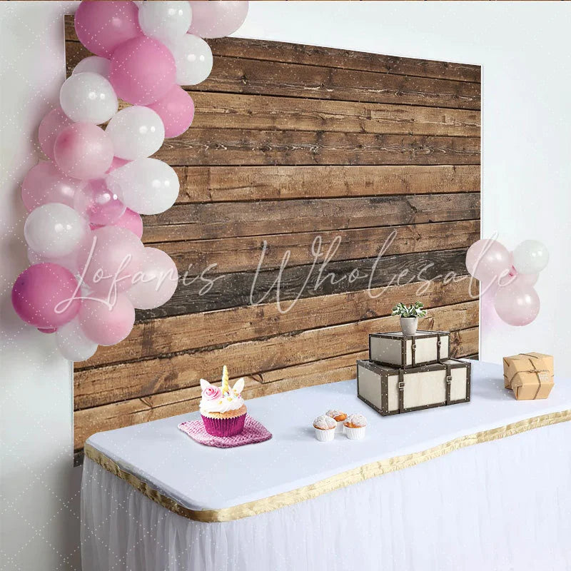 Lofaris Rustikaler Holzhintergrund mit Holzmaserung Vintage-Holzoptik ideal für Hochzeit Geburtstag
