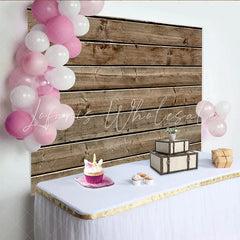 Lofaris Rustikaler Holzplanken-Partyhintergrund natürlicher brauner Texturhintergrund für vielseitige Fotoshootings