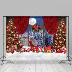 Lofaris Santa Outside Window Snow Festive Christmas Backdrop