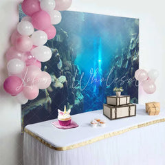 Lofaris Scuba Divers Underwater Trench Backdrop Deep Sea Marine Adventure Party Decorations Photography Background