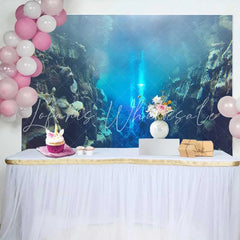 Lofaris Scuba Divers Underwater Trench Backdrop Deep Sea Marine Adventure Party Decorations Photography Background