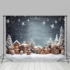 Lofaris Snowflake Holiday Night Christmas Scene Backdrop