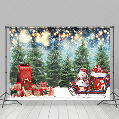 Lofaris Snowman Send Gifts Gold Dots Christmas Backdrop