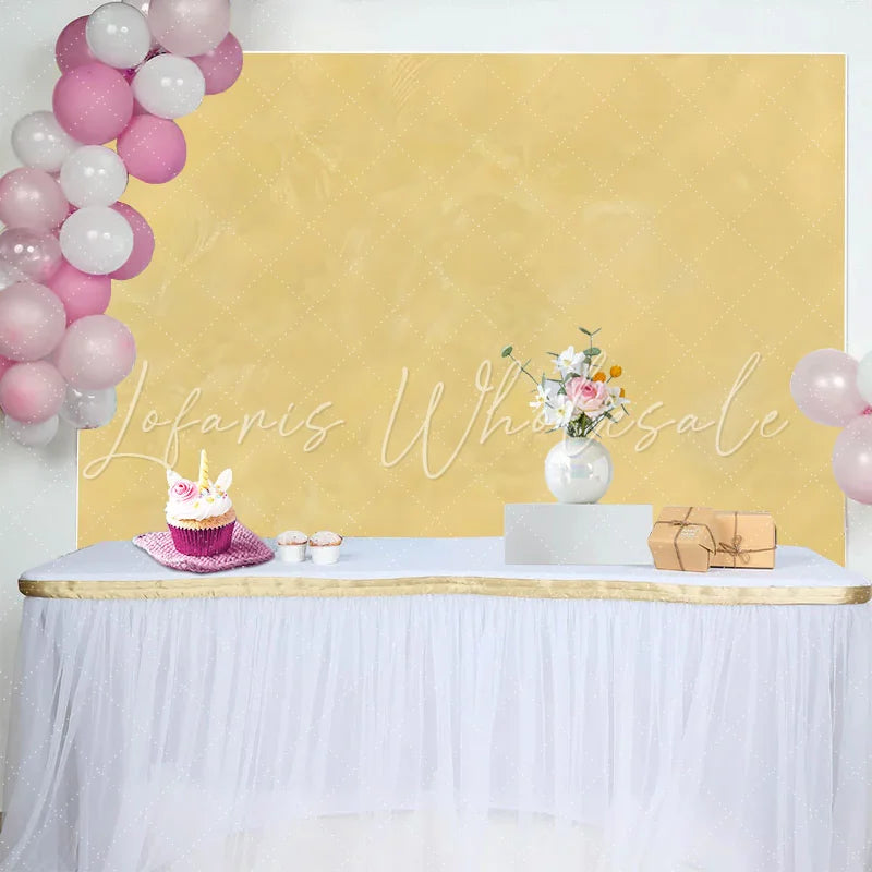 Lofaris Soft Yellow Abstract Textured Backdrop Warm Plaster Photography Background Professional Studio Prop