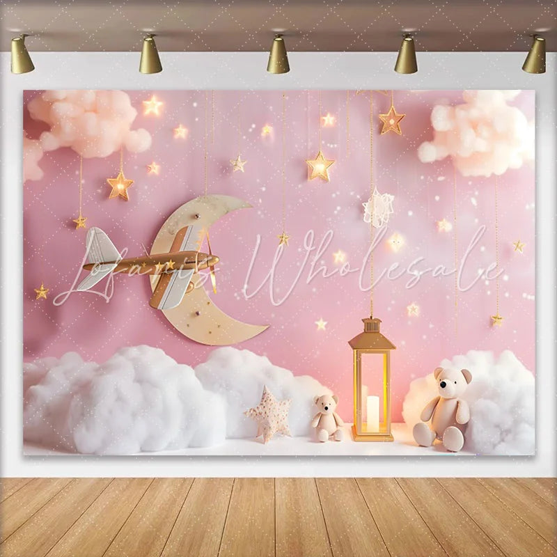 Lofaris Space Adventure Happy Birthday Cake Smash Backdrop Rocket and Planets Background for Boys First Birthday