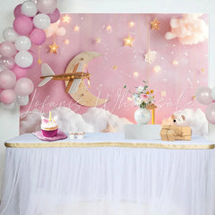 Lofaris Space Adventure Happy Birthday Cake Smash Backdrop Rocket and Planets Background for Boys First Birthday