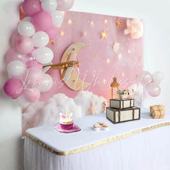 Lofaris Space Adventure Happy Birthday Cake Smash Backdrop Rocket and Planets Background for Boys First Birthday