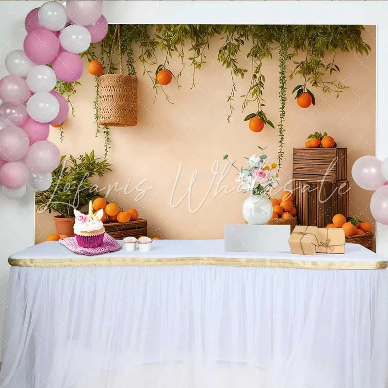 Lofaris Spring Orange Grove Indoor Backdrop Mediterranean Fruit Harvest Photography Background