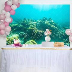 Lofaris Sunlit Tropical Coral Reef Photography Backdrop Colorful Marine Life and Underwater Sea Background