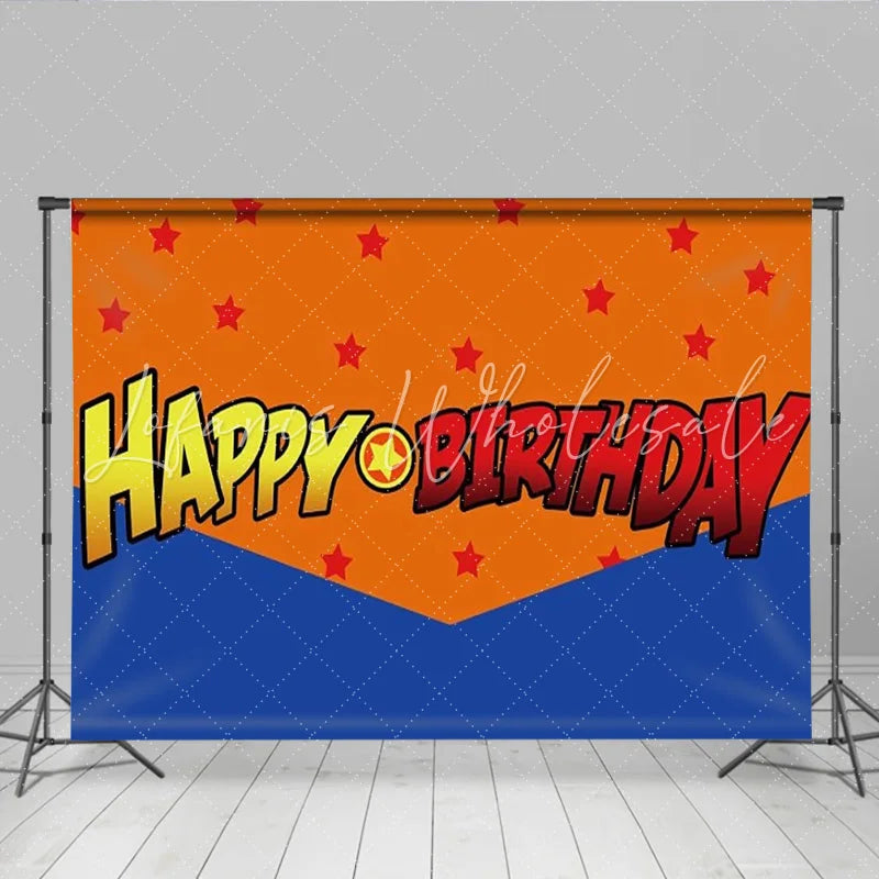 Lofaris Super Hero Comic Movie Birthday Backdrop Red and Blue Star Powerful Party Decoration Adventure Strong Photo Background
