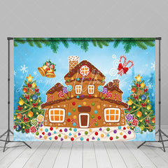Lofaris Sweety Gingerbread Pine Merry Christmas Backdrop