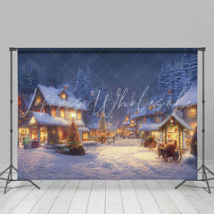 Lofaris Town Light Glitter Snowy Wild Christmas Backdrop