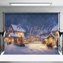 Lofaris Town Light Glitter Snowy Wild Christmas Backdrop