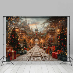 Lofaris Town Light Rail Festive Christmas Vibe Backdrop