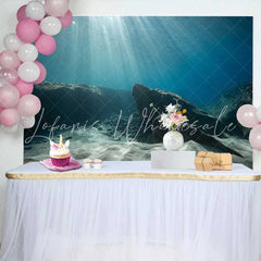 Lofaris Underwater Ocean Floor Sun Rays Backdrop Sea Bottom Marine Landscape Party Decorations Photography Background