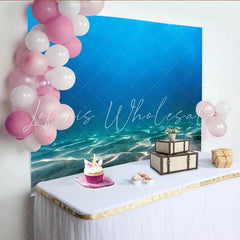 Lofaris Vibrant Blue Underwater Photography Backdrop Sandy Ocean Floor Studio Background for Professional Photoshoot