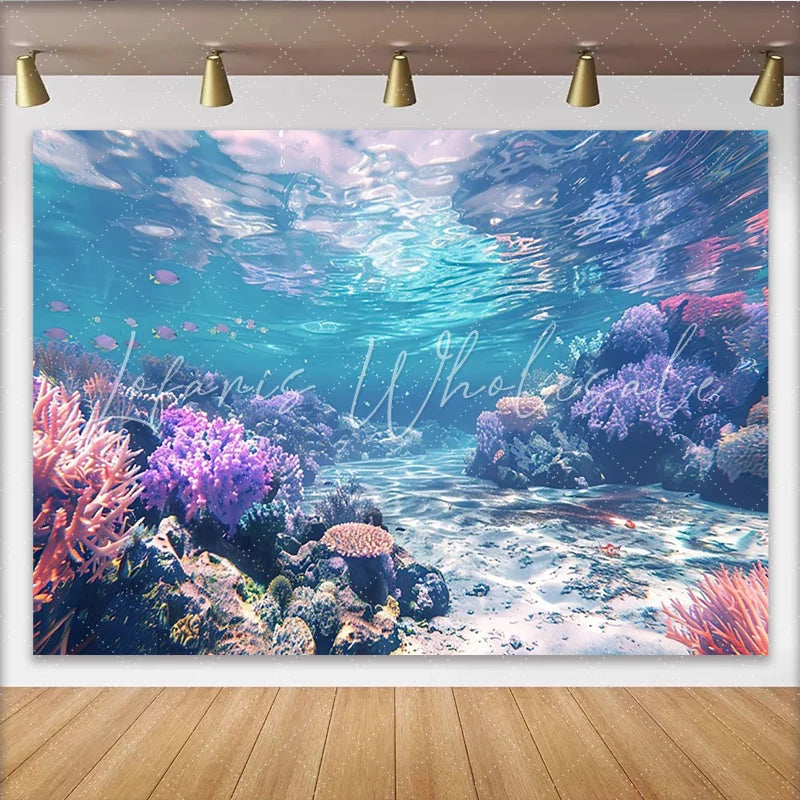 Lofaris Vibrant Coral Reef Underwater Photography Backdrop Beautiful Ocean Scene Background for Studio Photoshoot