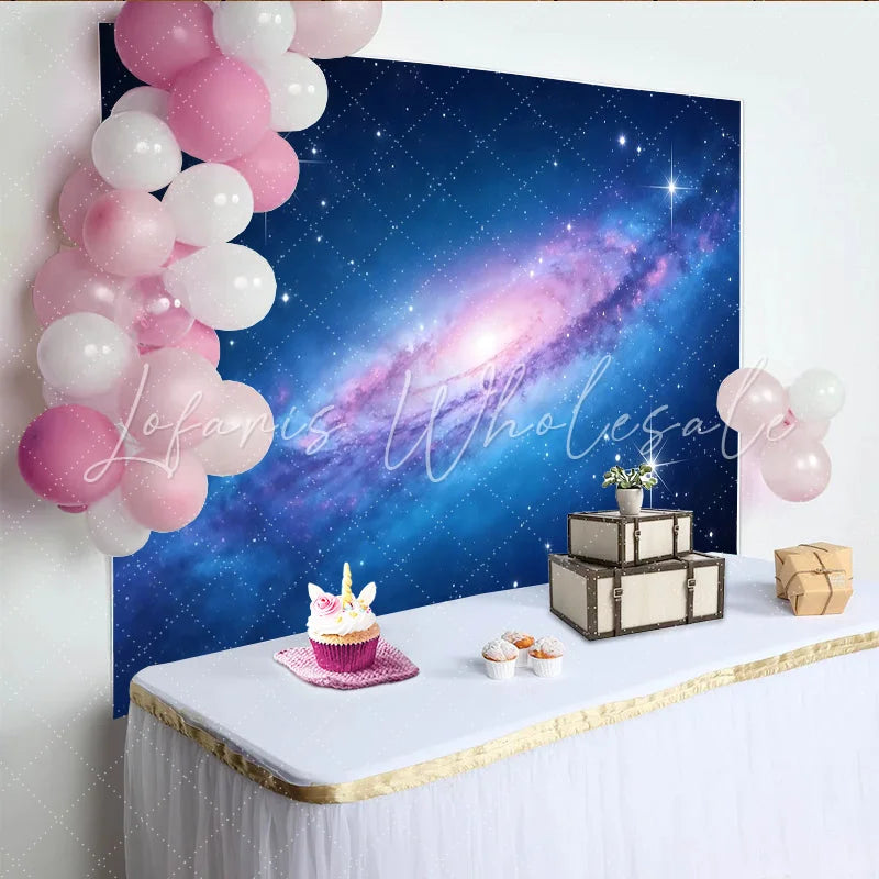 Lofaris Vibrant Cosmic Galaxy Backdrop with Swirling Nebula and Stars Beautiful Space Background for Studio Photoshoot