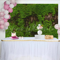 Lofaris Vibrant Green Moss Texture Photography Backdrop Natural Organic Background for Studio Portrait and Photoshoot