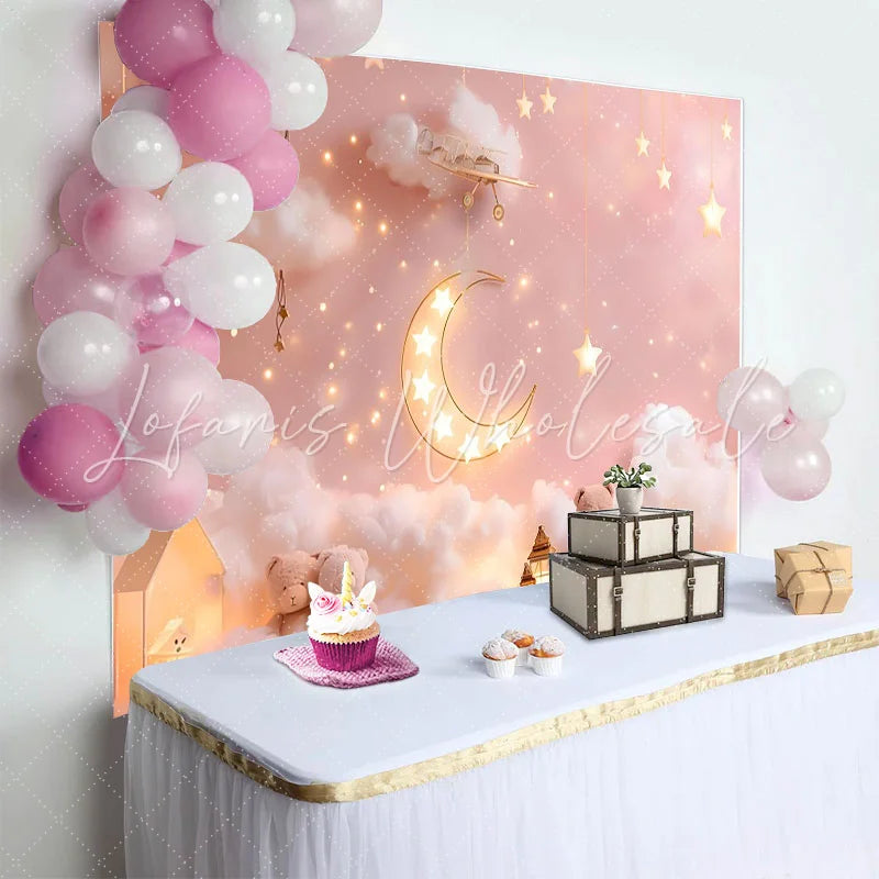 Lofaris Vibrant Hot Pink Balloon Arch Cake Smash Backdrop Flowers and Gift Boxes Background for Girls Birthday