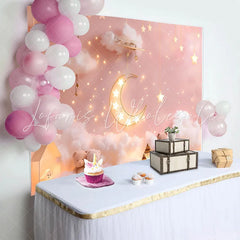Lofaris Vibrant Hot Pink Balloon Arch Cake Smash Backdrop Flowers and Gift Boxes Background for Girls Birthday
