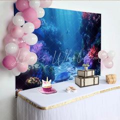 Lofaris Vibrant Underwater Coral Reef Photography Backdrop Beautiful Ocean Theme Background for Studio Photoshoot
