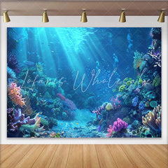 Lofaris Vibrant Underwater Coral Reef Photography Backdrop with Sunlight Rays Beautiful Marine Life Background for Studio Photoshoot