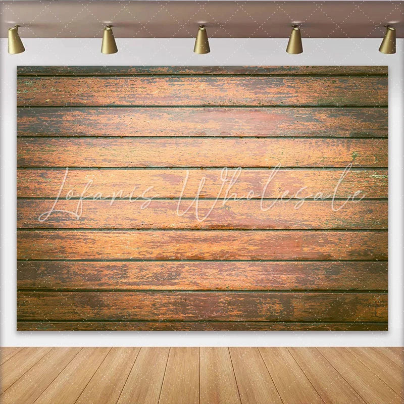 Lofaris Vintage Brown Wooden Plank Backdrop Rustic Wood Texture Photography Background Classic Portrait Prop