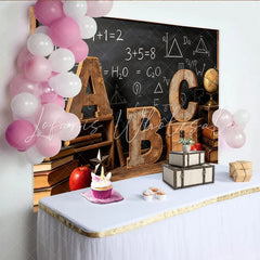 Lofaris Vintage Classroom Back To School Backdrop with ABC Letters Educational Photography Background for School Events