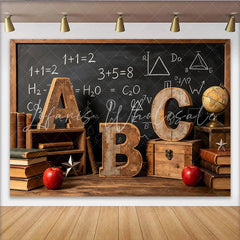 Lofaris Vintage Classroom Back To School Backdrop with ABC Letters Educational Photography Background for School Events